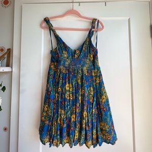 Free People Flowery Criss Cross Dress
